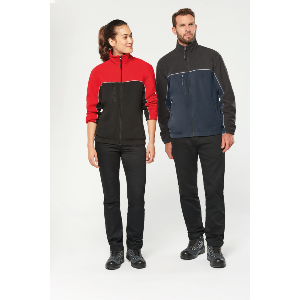 Veste micropolaire bicolore écoresponsable unisexe WK. Designed To Work WK904