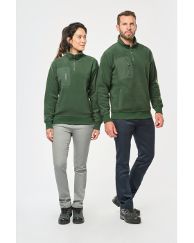 Polaire écoresponsable col zippé unisexe WK905