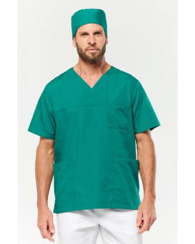 Short sleeves tunic in Polyester cotton WK507