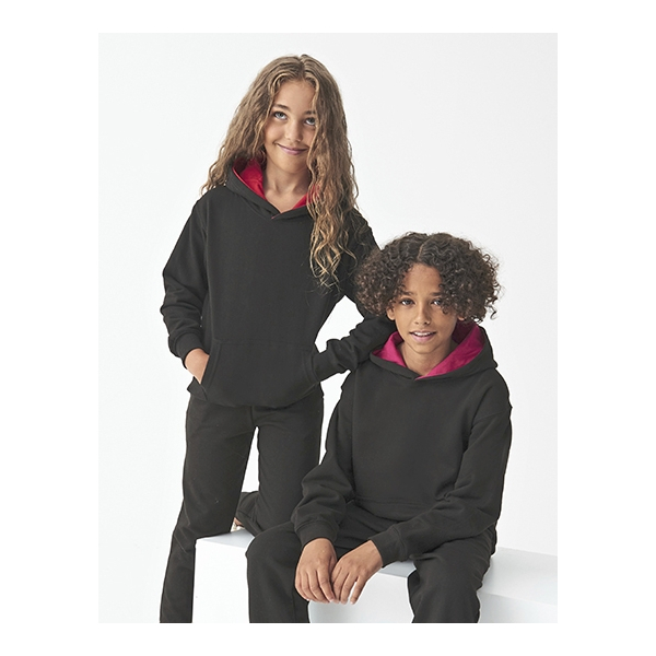 Sweat à capuche varsity Enfant AWDis JH003J