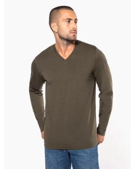 T-Shirt Col V Manches Longues Kariban K358 - 2