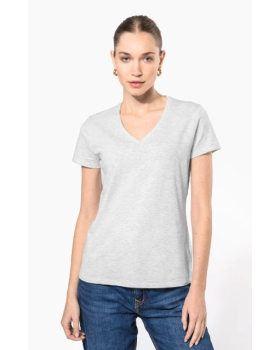 T-Shirt Col V Manches Courtes Femme Kariban K381 - 22