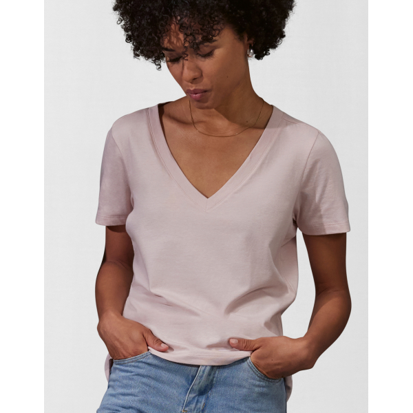 Women's T-Shirt Col V Scuba E150 B&C TW001