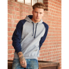 Sweat Bicolore Raglan à Capuche Jerzees