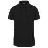 Polo button collar press short sleeves man Black