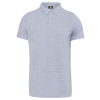 Polo button collar short sleeves man Oxford Grey
