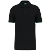 Polo Day To Day contrasté manches courtes homme Black / Kelly Green