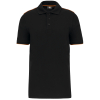 Polo Day To Day contrasté manches courtes homme Black / Orange