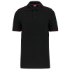 Polo Day To Day contrasté manches courtes homme Black / Red