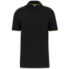 Polo Day To Day contrasté manches courtes homme Black / Yellow