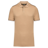 Polo Day To Day contrasté manches courtes homme Camel / Black