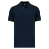 Polo Day To Day contrasté manches courtes homme Navy / Fluorescent Yellow