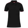 Polo Day To Day contrasté manches courtes femme Black / Red