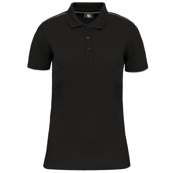 Polo Day To Day Contrast Women's Short Sleeve Black / Silver