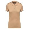 Polo Day To Day contrasté manches courtes femme Camel / Black