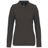 Polo manches longues femme Dark Grey