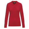 Polo manches longues femme Red