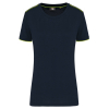 T-shirt Day To Day manches courtes femme Navy / Fluorescent Yellow
