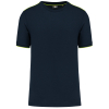 Navy Short Sleeve Day To Day T-shirt / Fluorescent Yellow