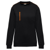 Day To Day sweatshirt zip pocket contrasted unisex Black / Orange
