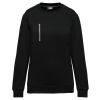 Sweat-shirt Day To Day zip poche contrastée unisexe Black / Silver