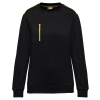 Sweat-shirt Day To Day zip poche contrastée unisexe Black / Yellow