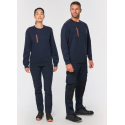 Sweat-shirt Day To Day zip poche contrastée unisexe WK403