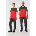 T-shirt bicolore manches courtes unisexe WK304