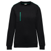 Day To Day sweatshirt zip pocket contrasted unisex Black / Kelly Green