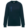 Sweatshirt Day To Day zip pocket contrasted unisex Navy / Royal Blue