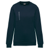 Sweatshirt Day To Day zip pocket contrasted unisex Navy / Silver