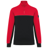 Eco-responsible sweatshirt Unisex zip collar Black / Red