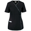 Blouse polycoton avec boutons-pression femme Black
