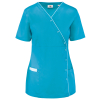 Blouse polycoton avec boutons-pression femme Light Turquoise
