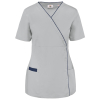 Blouse polycoton avec boutons-pression femme Snow Grey
