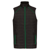 Bodywarmer Day To Day bi-matière unisexe Black / Kelly Green