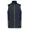 Bodywarmer Day To Day bi-matière unisexe Navy / Fluorescent Yellow
