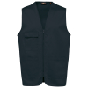 Navy unisex multi-pocket polycotton jacket
