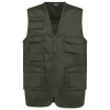Gilet polycoton multipoches doublé unisexe Dark Khaki