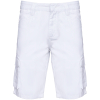 Bermuda multipoches écoresponsable homme White