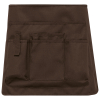 Short garden apron eco-responsible unisex Chocolate