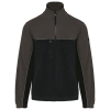 Black / Dark Grey unisex eco-responsible bicolor micropolar jacket