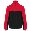 Black / Red unisex eco-responsible bicolor micropolar jacket