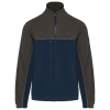 Bicolored micropolar jacket ecoresponsible unisex Navy / Dark Grey