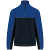 Veste micropolaire bicolore écoresponsable unisexe Navy / Royal Blue