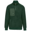Polaire ecoresponsible collar zipped unisex Forest Green