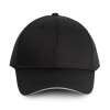 Casquette sandwich contrasté 6 panneaux OEKO-TEX® STANDARD 100 Black / Silver