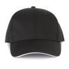 Casquette sandwich contrasté 6 panneaux OEKO-TEX® STANDARD 100 Black / White
