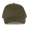 Contrast sandwich cap 6 OEKO-TEX® panels STANDARD 100 Khaki / Light Grey