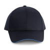 Casquette sandwich contrasté 6 panneaux OEKO-TEX® STANDARD 100 Navy / Light Royal Blue